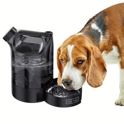 TEMU 1pc Large Dog Water Dispenser, 3000ml/101oz Portable Pet Water Bottle, Plastic, With Pull-out Drinking Bowl, For Outdoor Camping, Hiking, And Travel, Ideal Accessory, Without Battery