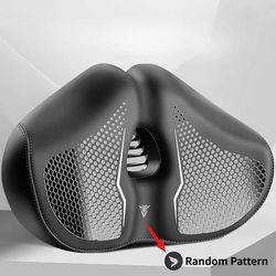TEMU Bike Seat Cushion - Absorption, Memory Foam & Waterproof Wide For Riding Experience, Black