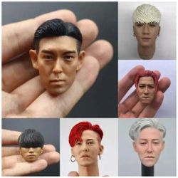 1/6 Scale BIGBANG Head Sculpt Male Solider Korean Star Head Played Model for 12in Action Figure Toys Collections