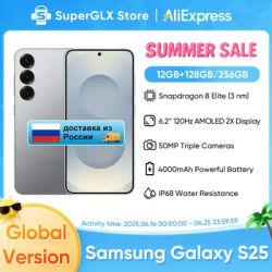 2025 New Samsung Galaxy S25 AI Smartphone Snapdragon 8 Elite 6.2"Dynamic 120Hz AMOLED 2X Screen 4000mAh Battery IP68 Samsung S25
