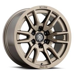 ICON Vehicle Dynamics Wheel Aluminum Bronze, Lifetime Limited Warranty - 2-year Poweder Coat Finish ICNWH2417858347BR