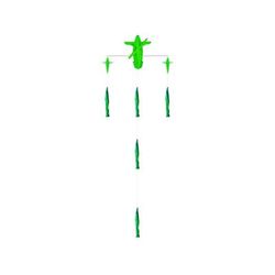 Fish Razr Wingman Wide TrackR 24in Green Machine Starboard WMGR08