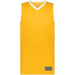 Augusta Sportswear AS6886 Athletic Match-Up Basketball Jersey T-Shirt in Gold/White size Large | Polyester 6886