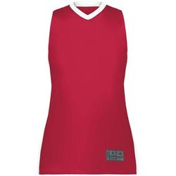 Augusta Sportswear 6888 Athletic Women's Match-Up Basketball Jersey T-Shirt in Scarlet/White size Medium | Polyester