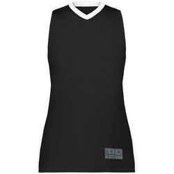Augusta Sportswear 6888 Athletic Women's Match-Up Basketball Jersey T-Shirt in Black/White size Large | Polyester