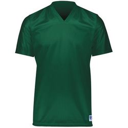 Russell Athletic R0593B Youth Solid Flag Football Jersey T-Shirt in Dark Green size Large | Polyester