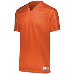 Russell Athletic R0593M Solid Flag Football Jersey T-Shirt in Burnt Orange size XL | Polyester