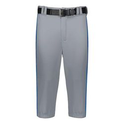 Russell Athletic R21LGM Piped Diamond Series Baseball Knicker 2.0 in Gray/Royal size 2XL | Polyester