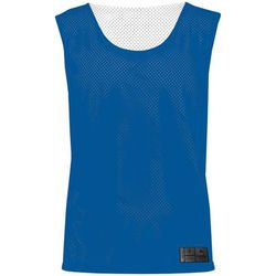 Augusta Sportswear AS9718 Youth Mesh Reversible Pinnie in Royal/White size Medium | Polyester 9718