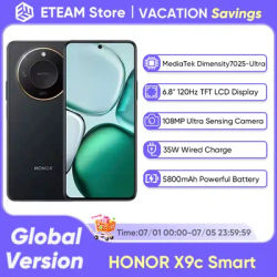 Global Version HONOR X9c Smart Dimensity 7025 Ultra 6.8" 120Hz LCD Display 108MP Ultra Camera 5800mAh Battery 35W SuperCharger