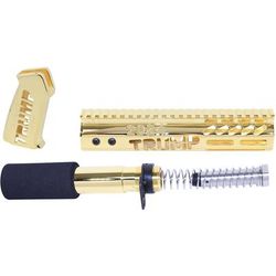 Guntec USA Trump Series Premium Limited Edition AR-15 Pistol Furniture Set 24K Gold Plated TRUMP-PIS-SET-LE