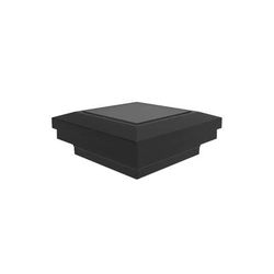 RDI Avalon 2.5 Inch Lighted Post Caps Solar Down Light - Satin Black