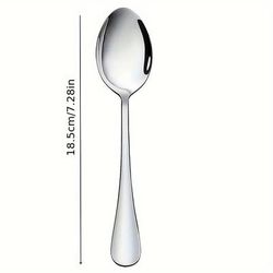 TEMU 6pcs/12pcs Set Stainless Steel Dinner Spoon, Dishwasher Safe