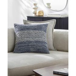 Panikihan 20" Square Cottage Pillow Moroccan Plush Cotton Blue/Navy/Oatmeal/Light Beige/Beige Throw Pillow - Boutique Rugs