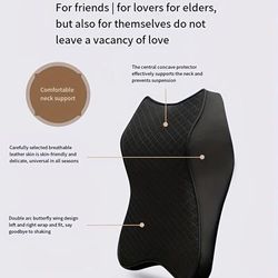 TEMU Pillow, Sponge Travel Neck Pillow, Ergonomic Car Headrest, Enhance And Posture When Driving, Suitable For Cars, Trucks, Suvs And Other Vehicle