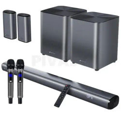 Système audio de cinéma maison avec barre de son, 8 pouces, HiFi, puissance 100W, écho, mur, caisson de basses, haut-parleurs, 5.1 TV, PC, ensemble domestique, HDMI, fibre coaxiale