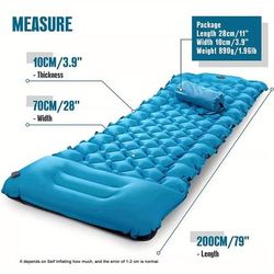 TEMU Camping Inflatable Mattress Air Mat Sleeping Pad Hiking Roll Up Bed Mat Outdoor