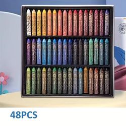 TEMU Oil Pastels Set, 48 Colors Artist Soft Oil Pastels Vibrant And Creamy, Fantasy Oil Pastels, Pastels Art Supplies, Creamy Texture For Painting, Art Painting Drawing
