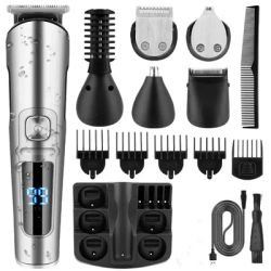 IRUIBEAUTY Men Hair Trimmer Set Face Body Beard Hair Clipper Waterproof Electric Hair Cutting Machine Grooming Kit Haircut