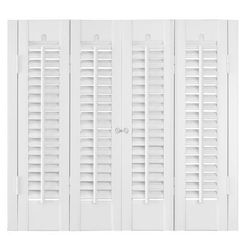 Wide Width Classic Interior Faux Wood Shutters White by Whole Space Industries in White (Size 35" W 20" L)