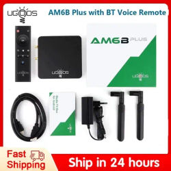 Ugoos AM6B Plus WIFI6 Smart TV BOX Amlogic S922X-J 2.2GHZ Android 9 4GB RAM 32GB ROM 4K Media Player 2.4/5G 1000M Set Top Box
