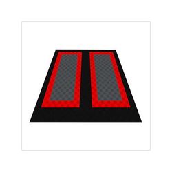 Swisstrax Ribtrax Pro Two Car Garage Floor Tile Mat (Jet Black / Racing Red / Slate Grey)