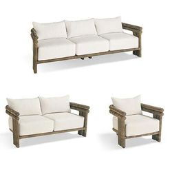 Carena Seating Replacement Cushions - Loveseat, Charcoal - Frontgate