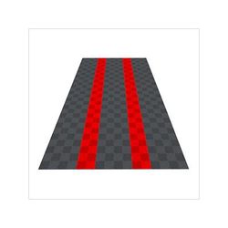 Swisstrax Ribtrax Pro One Car Garage Floor Tile Mat (Slate Grey / Racing Red)