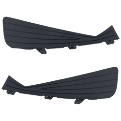 Replacement Bumper Trim Textured Black, Front, Driver & Passenger Side, 1-year unlimited-mileage warranty SET-RT01590065