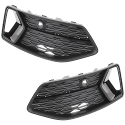 Replacement Bumper Grille Textured Black, Front, Driver & Passenger Side, Outer, 1-year unlimited-mileage warranty SET-RA01530027