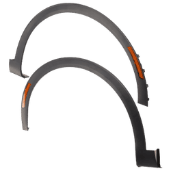 Replacement Fender Flares Plastic Black, Front, Driver & Passenger Side, 1-year unlimited-mileage warranty SET-RK22130015