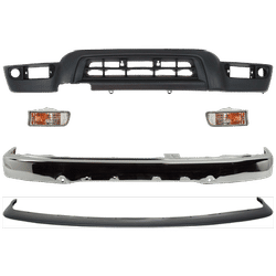 Replacement Bumper Steel Chrome, Front, 1-year unlimited-mileage warranty KIT-012925-C68