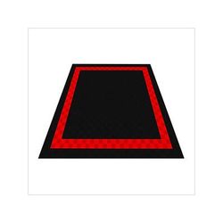 Swisstrax Ribtrax Pro Two Car Garage Floor Tile Mat (Jet Black / Racing Red)