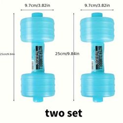 TEMU 1/2pcs Water Injection Dumbbell Aerobic Fitness Multipurpose Gym Equipment Exercise Arm Strength Fitness Equipment