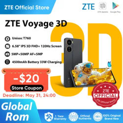 ZTE Voyage 3D 5G Smartphone Unisoc T760 6.58" IPS 3D FHD+120Hz Screen 4500mAh Battery 33W Charger AI Translation Android 13
