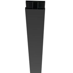 RDI Privacy Rail Post Mid Post - Satin Black - 42 Inch