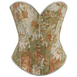Rococò Completo Mascherata Corsetto Overbust Cosplay Jacquard Controllo della Pancia Push-Up Jacquard Costume Per donna Reale Mascherata Feste Carnevale di Venezia Adulti Corsetto