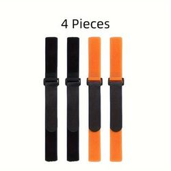 TEMU Adjustable Bicycle Wheel Straps Set Of 4 - Durable Nylon Reusable Bike Bands With Safety Hook For Outdoor Cycling - Universal Fit Wheel Holder For Transport And Storage