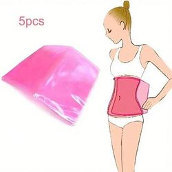 TEMU 2/5pcs Reusable Sauna Sweat Lifting Belly Waist Leg Arm Trainer Body Shaper Belt,