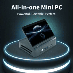 AMD 7"Screen Mini PC Ryzen 9 6900HX 8 Core DDR5 2xLAN 2.5G NVMe 2*Type-C Small Office/Home Computer WiFi6 BT5.2 HD DP 7640HS