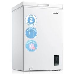 TEMU Comfee' Rcc100wh2 99l Freestanding Chest Freezer With Digital Temperature Control, 4 Star Freezer Rating, Suitable For Outbuildings, Garages And Sheds,white [energy Class E]