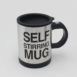 TEMU Lazy Self Stirring Mug Coffee Milk Mixing Cup Stainless Steel