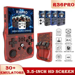 R36PRO Retro Handheld Video Game Console Linux System 3.5 Inch IPS Screen R36s Pro Portable Pocket Video Player 128GB Games Gift