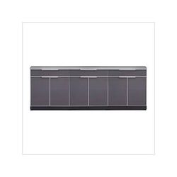 NewAge Outdoor Kitchens Aluminum Slate 4-Piece Outdoor Kitchen Set with Countertops and Covers