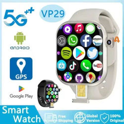 VP29 Smartwatch 5G Android 256GB stockage 4G/5G LTE carte Sim GPS WIFI 2.29 pouces 490*580 Amoled montre intelligente avec caméra rotative 8MP