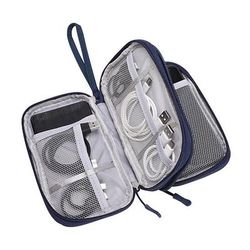 borsa organizer per cavi da viaggio impermeabile, custodia per accessori elettronici a doppio strato, custodia digitale multifunzionale per cavi, caricabatterie, passaporto