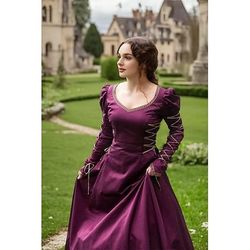 Medievale Rinascimento Vestito Vichingo Cavaliere Celtico Costume Per donna Vichingo Reale Halloween Carnevale Mascherata Performance LARP Fiera Rinascimentale Adulti Vestito