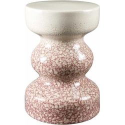 Beausoleil 18"H x 12"W x 12"D Coral Outdoor End Table - Boutique Rugs