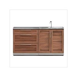 NewAge Outdoor Kitchens Grove 3-Piece Outdoor Kitchen Set with Countertops and Covers