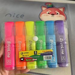 TEMU 4/6 Color Highlighter Markers - Battery Free, No Smell, Office And School Use